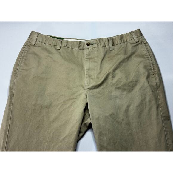 Orvis Men's Flat Front Straight Leg Khaki Chino Pants - Size 38x28.5 - Picture 3 of 6